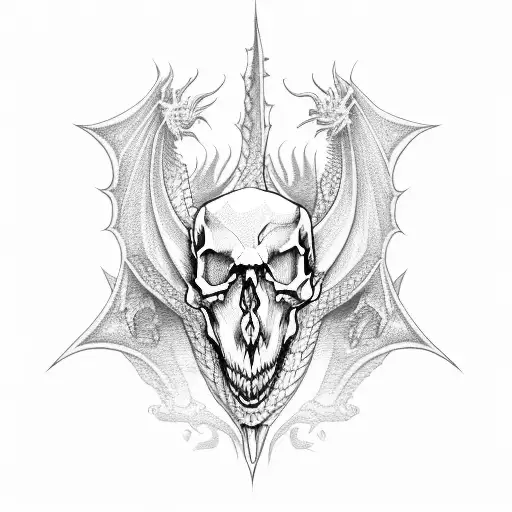 Dragon With A Skull