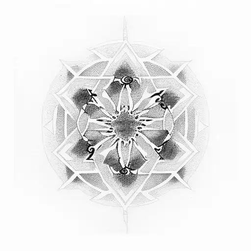 Kai Zen Symbol With Cherry Blossom