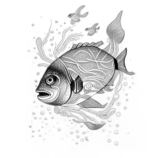 An Intricate Underwater Aquarium With Colorful Fish And Coral