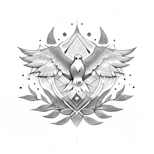 Green Heart And Dove