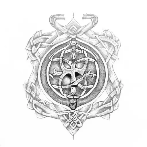 Celtic Tree Rod Of Asclepius Murphy Family Crest