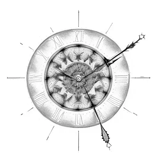 Cracks Through A Clock