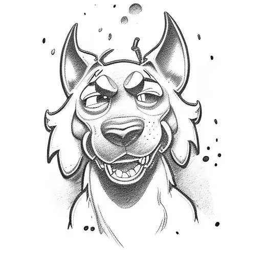 Scooby Doo Hanging Out Mystery Machine With Gun