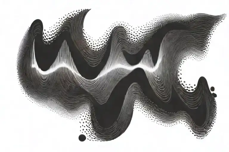An Abstract Representation Of Sound Waves In The Form Of A