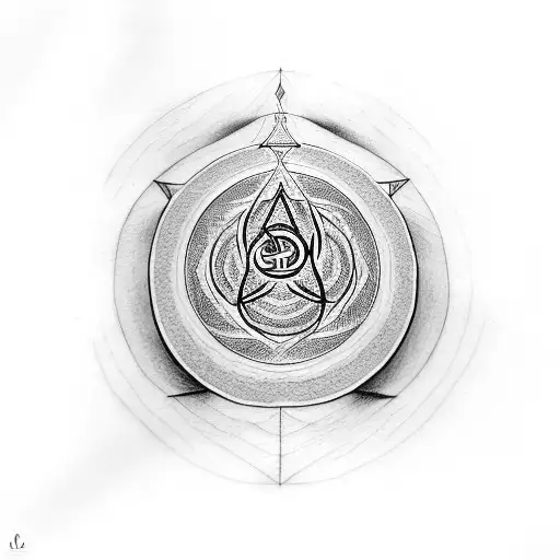 A Minimalist Tattoo Of The One Ring With Elvish Script