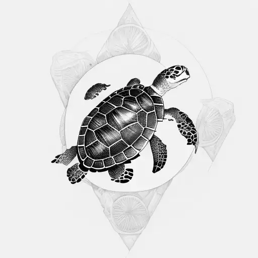 Turtle And Ocean