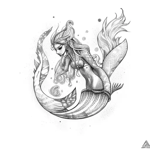 A Unique Mermaid With A Robotic Tail And A Mystical Aura