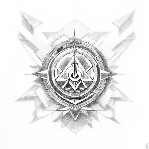 A Spiritual Guardian Symbol Combined With A Protective Symbol