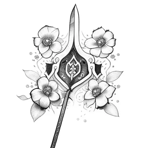 Sword With Small Flowers