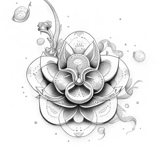 Lotto Flower With Ocean