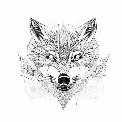 A Wolf Walking In A Forest With A Duck On His Head