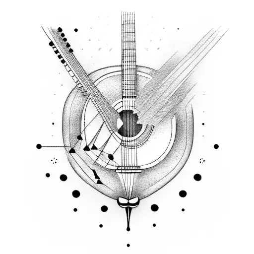 Acoustic Guitar With Some Artistic Lines