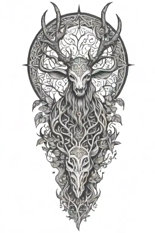 Slavic Mythology Leshen Full Body With Big Horns