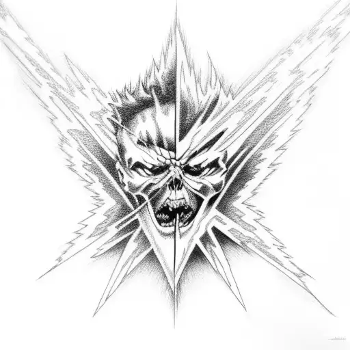 Metallica With Lightning And Fire