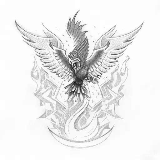 Phoenix With Rune