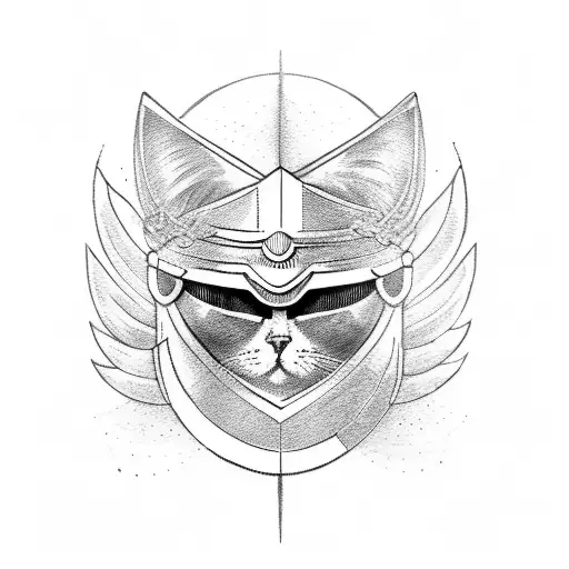 Cat With A Valkyrie Helmet
