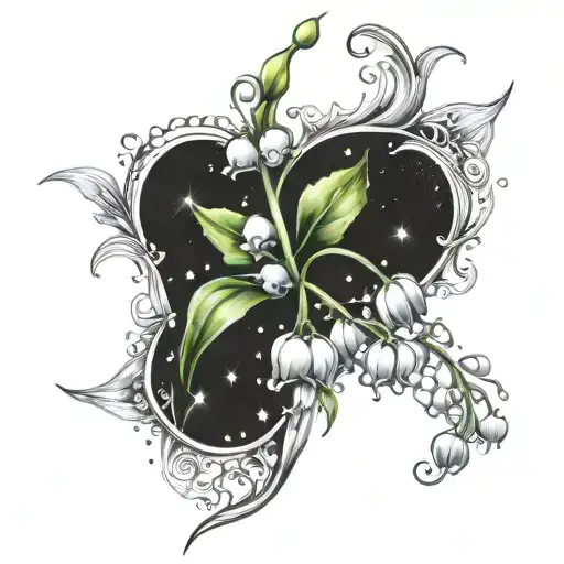 Lily Of The Valley With Stars And Jewels Reflecting