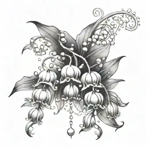 Lily Of The Valley With Stars And Jewels Dangling