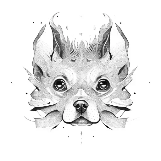 A Collection Of Book Spines Forming The Shape Of A Dog's Face