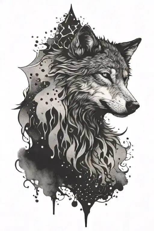 Wolf Dark Art Style