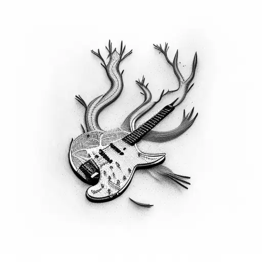 Electric Guitar With Spinal Cord As The Neck