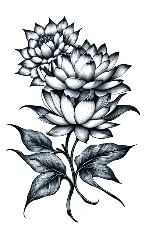 Flower Flower Surrounded Lotus Flower Ornaments And Delicate And Symbols Of Life And Protection