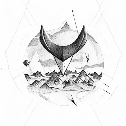 Arrow Head With Nature In The Background And The Number 7