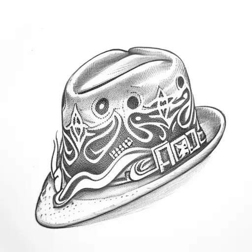 Cowboy Hat With Skull