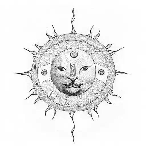 Outline Of Africa With Outline Of Sun Where Kenya Is