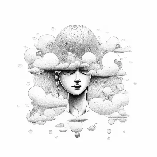 Rain Cloud Woman Nature Goddess