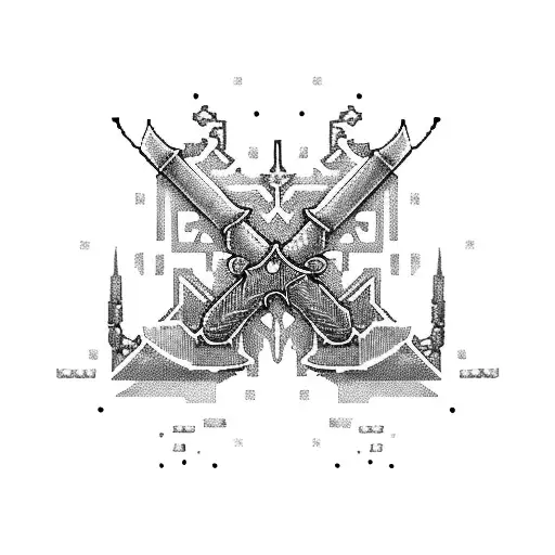 A Pixelated Sword Emerging From A Video Game Console