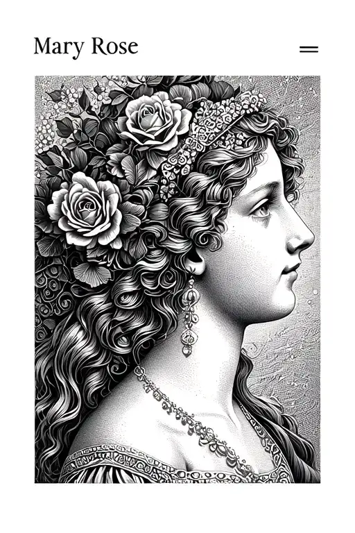 Name Mary Rose Tattoo Inspired