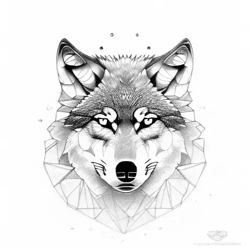 Wolf Whit River Rocks An Trees Arond Hom