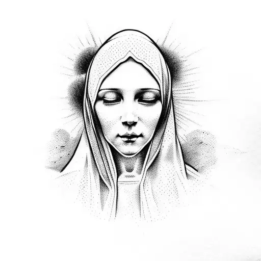 Silhouette Of Virgin Mary