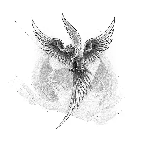 Phoenix With Breast Cancer Pink Ribbon