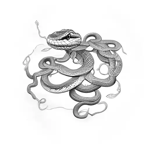 Wrap Around Snake With Vines