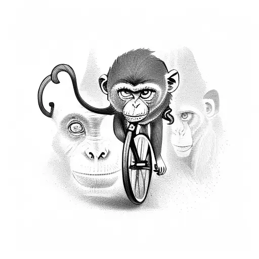 A Monkey On Bicycle