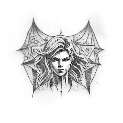 Create A Tattoo Featuring Iconic Characters From Resident Evil In A Dark And Mysterious Setting
