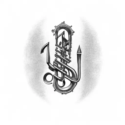 A Combination Of A Wrench And A Musical Note Forming A Unique Symbol