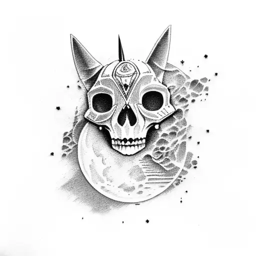 Moon Anubis Skull