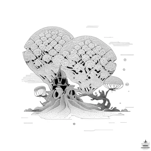 Ankor Wat Surrounded By Cannonball Tree Flowers