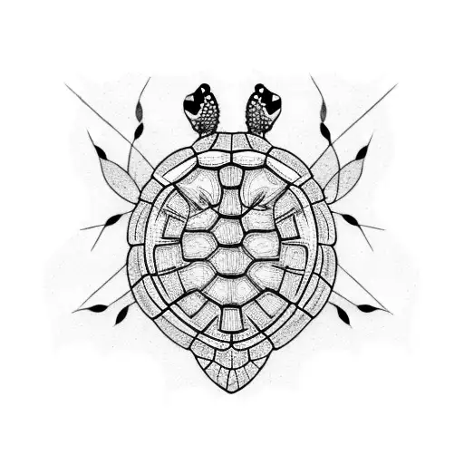 Turtle With Olive Tree Branches