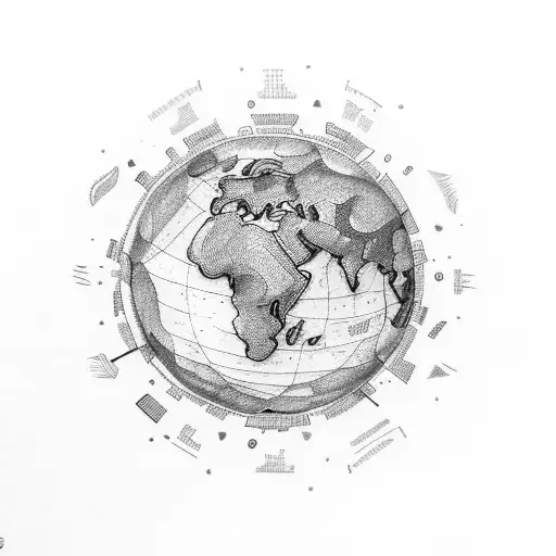 A Map Of The World Formed By Coffee Beans