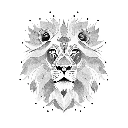 Lion Com Coroa E Rugindo