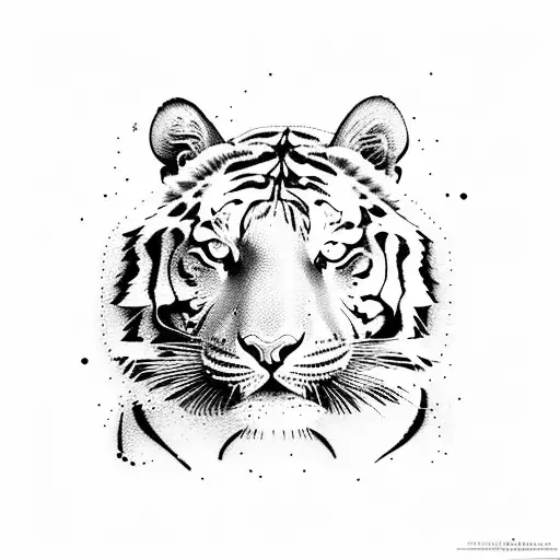 Tiger De Corpo Inteiro Com Flores