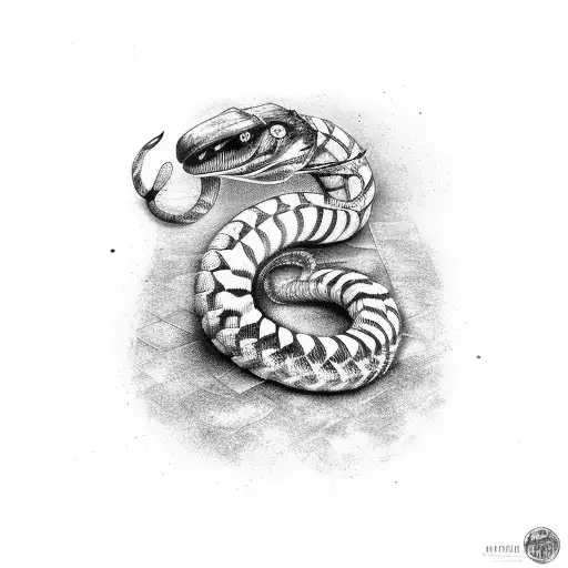 King Cobra Wrapped Around Bag Of Money