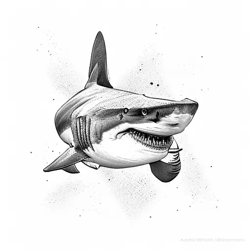 Shark Stiking Out Middlevinger