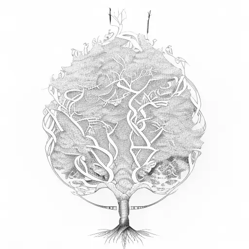 A Tree With Roots Shaped Like Musical Instruments