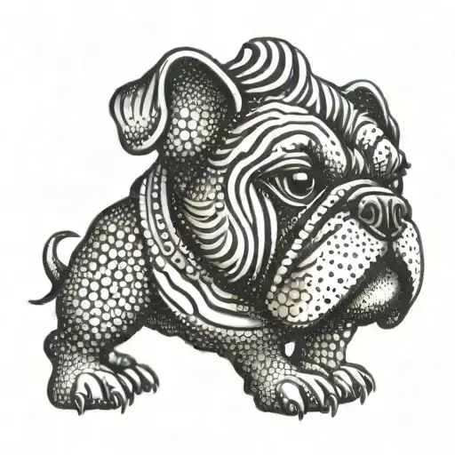 Bulldog Kawaii Rainbow