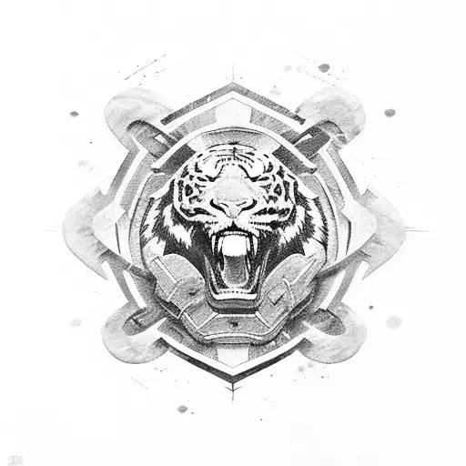 Tiger Claw Marks On A Rebel Spartan Shield